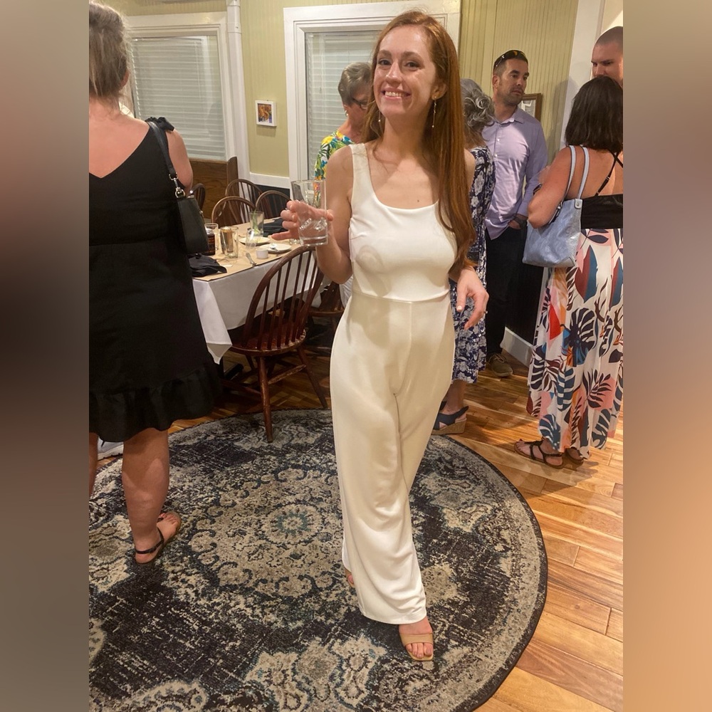 Lulu’s positive twist wide leg jumpsuit